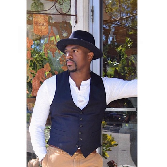 Club Monaco mens waist coat /vest navy blue sz 40 reg.